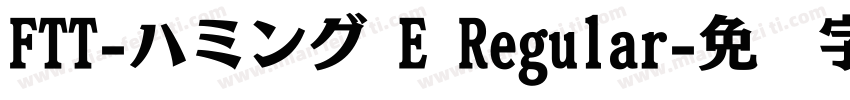 FTT-ハミング E Regular字体转换